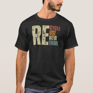 Camiseta Reutilização do reciclar Renovar Repensar o Dia da
