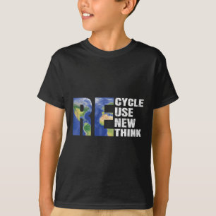 Camiseta Reutilização do reciclar Renovar Repensar o Dia da