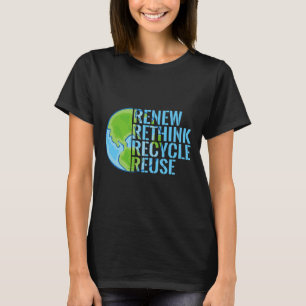 Camiseta Reutilização do reciclar Renovar Repensar Terra Di