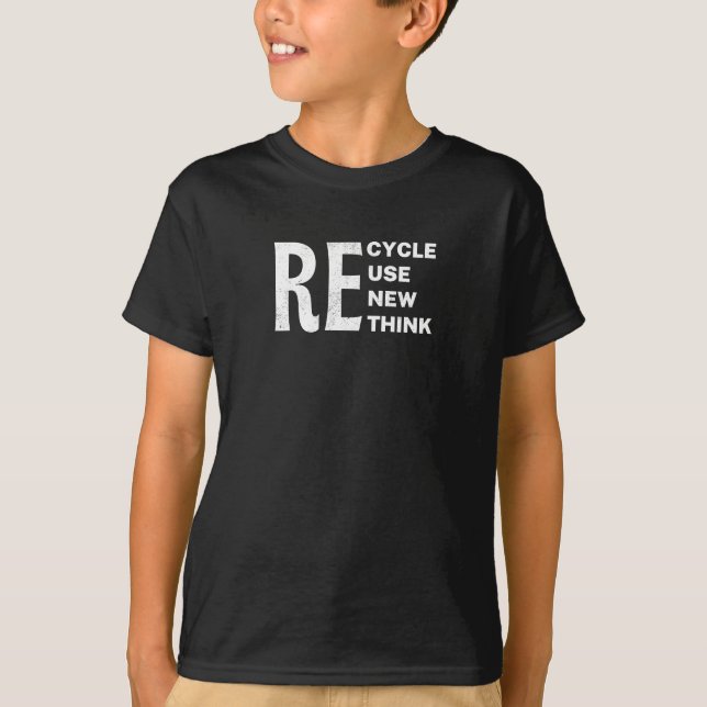 Camiseta Reutilizar Reciclar Ambiental Renovar Repensar (Frente)