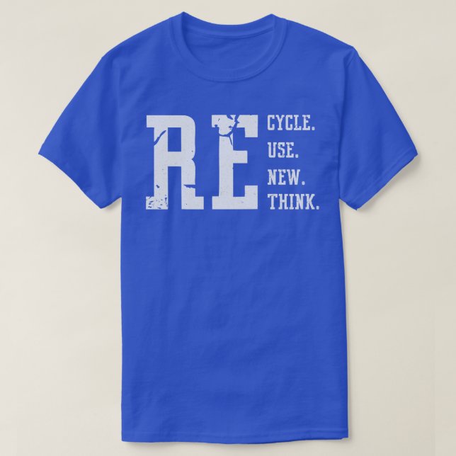 Camiseta Reutilizar reciclar Renovar Repensar Texto Branco  (Frente do Design)