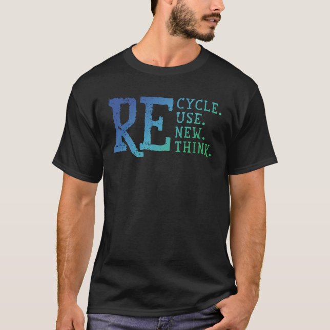 Camiseta Reutilizar Renovação Renovar Repensar Vintagem do  (Frente)