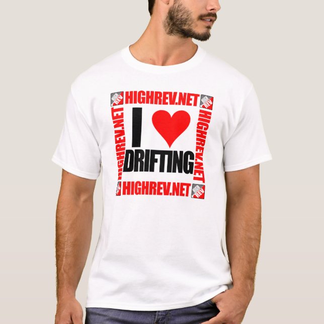 Camiseta Rev alto Eu Amor Drifting T (Frente)