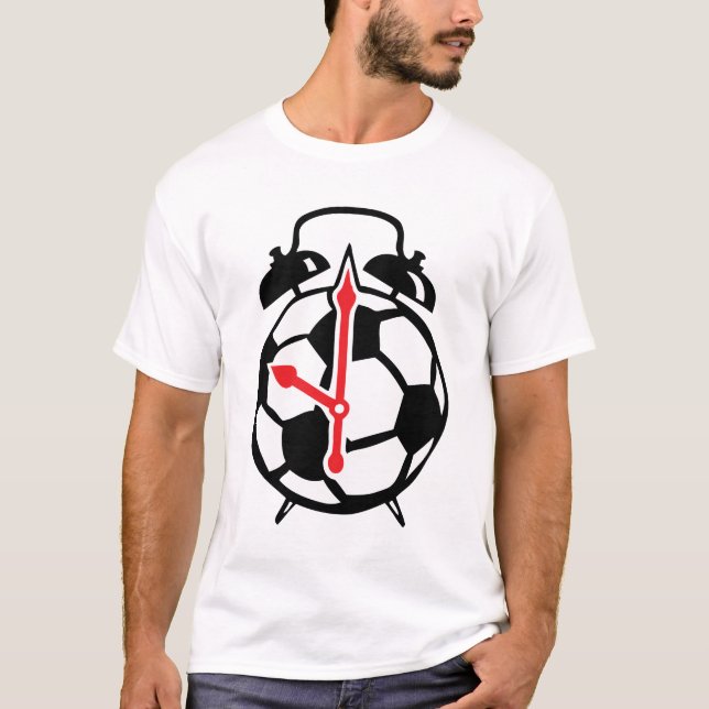 Camiseta reveil foot soccer ballon Clock Uhr orologio (Frente)