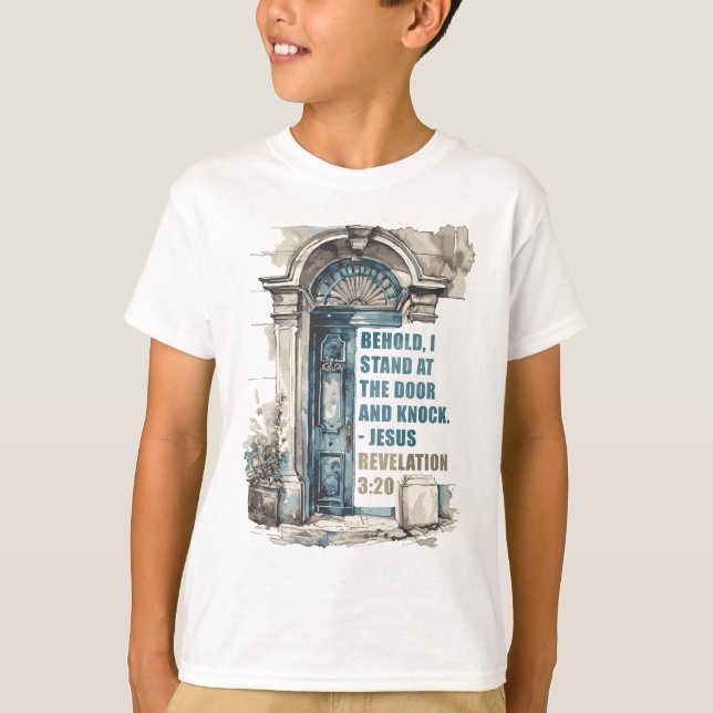 Camiseta Revelação 3:20 Eu fico na porta e toco (Frente)