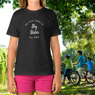Camiseta Revelação de Bebê Branco Ano de Fundação Irmã Mais