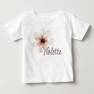 Camiseta Revelação de Bebê Menina Violette Recém-Nascida Fl