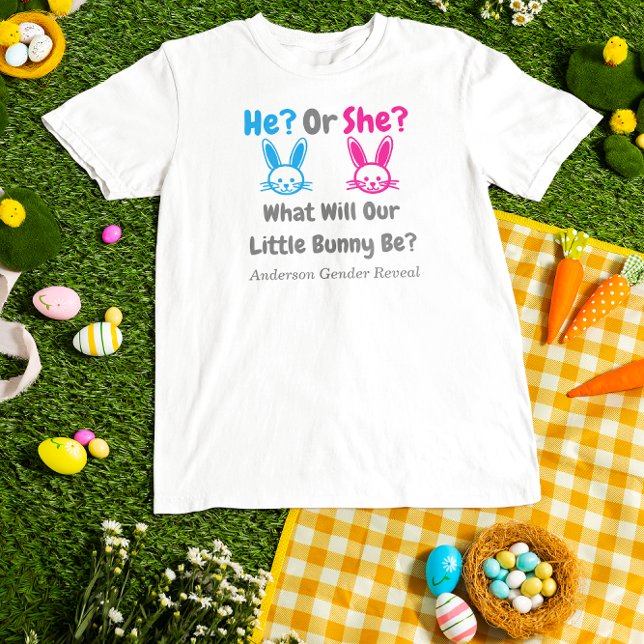 Camiseta Revelação de Gênero do Coelhito (Criador carregado)