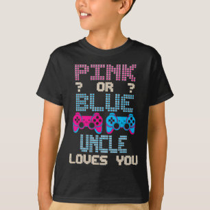 Camiseta Revelação de Gênero do Jogo Pink Or Blue Uncle Lov