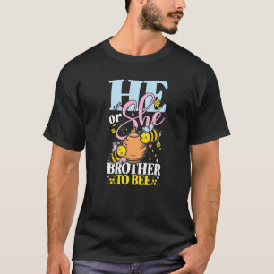 Camiseta Revelação de Gênero Ele ou Ela Irmão para uma Fest