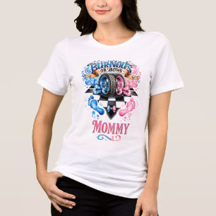 Camiseta Revelação de Gênero Mama Burnouts ou Laços Carro d
