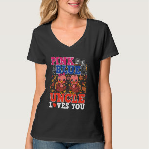 Camiseta Revelação De Gênero Rosa E Azul Tio Te Ama Por Um 