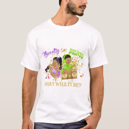 Camiseta Revelação de Gênero Roxo Verde Beleza ou Batidas