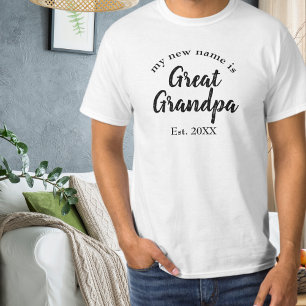 Camiseta Revelação do Bisavô Ano de Estabelecimento Preto N