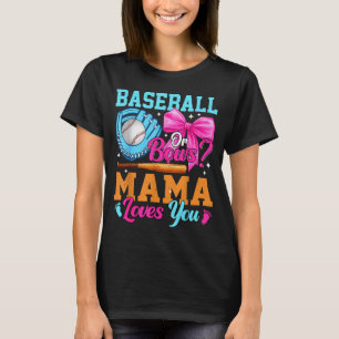 Camiseta Revelação do Gênero do Seu Bebê: Beisebol ou Laços