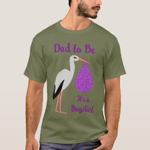 Camiseta Revelação do Sexo do Bebê Neutro Roxo Cegonha