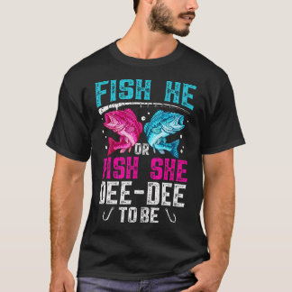 Camiseta Revelação do Sexo do Peixe Dee-Dee para a Família