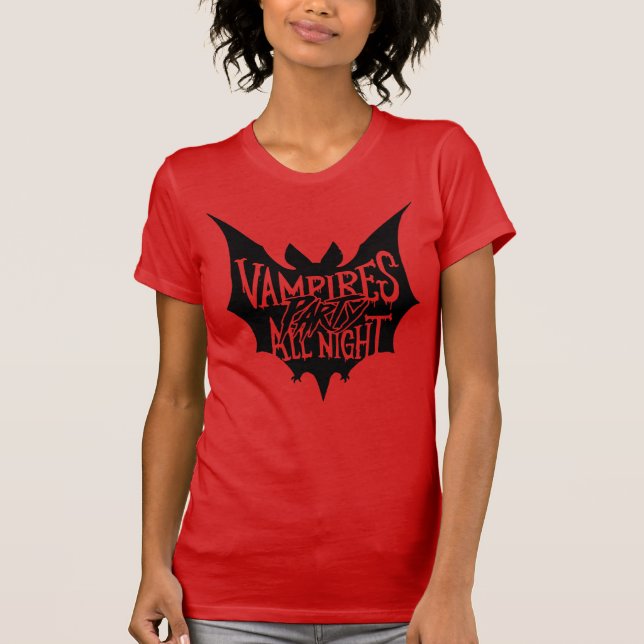 Camiseta Revelação Nocturna: Bash de Halloween do Vampiro (Frente)