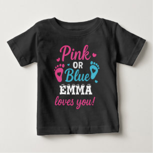 Camiseta Revelação Personalizada do Sexo Rosa ou Azul do Be