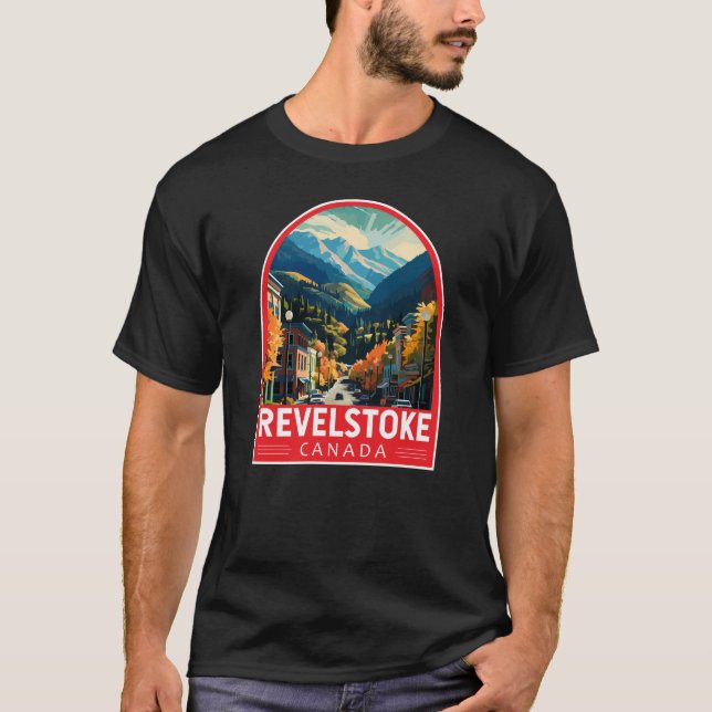 Camiseta Revelstoke Canada Viagem Art Vintage (Frente)