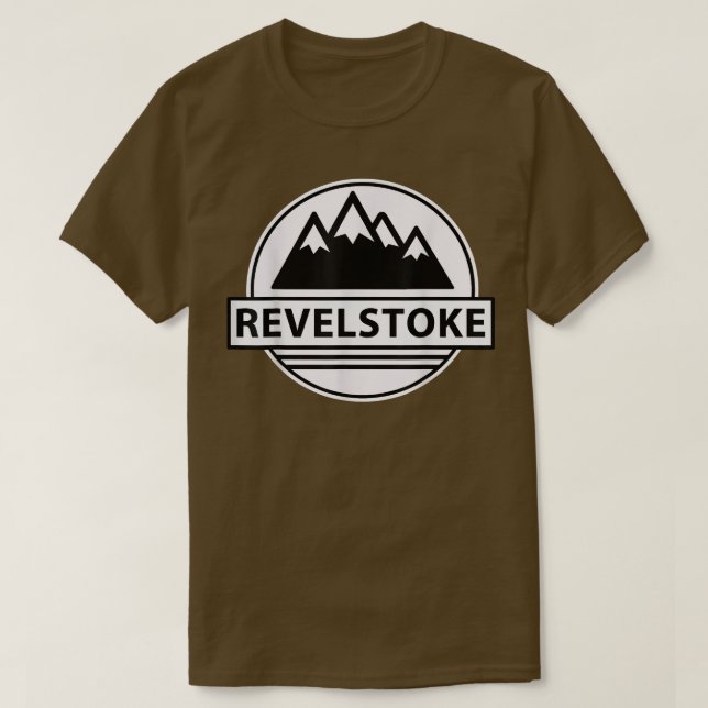 Camiseta RevelStoke Moto de Neve T Frase Legal Canadá Trenó (Frente do Design)