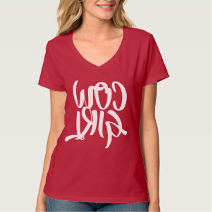 Camiseta Revertida Letras T-Shirt