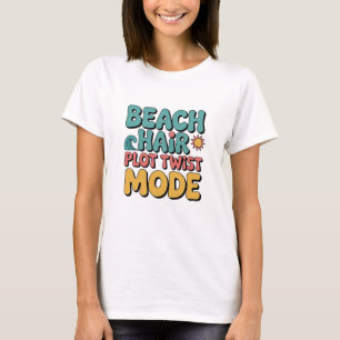 Camiseta Reviravoltas de Cabelo de Praia Engraçado Literári