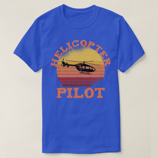 Camiseta Revisão do Piloto Helicóptero de Tendência (Frente do Design)
