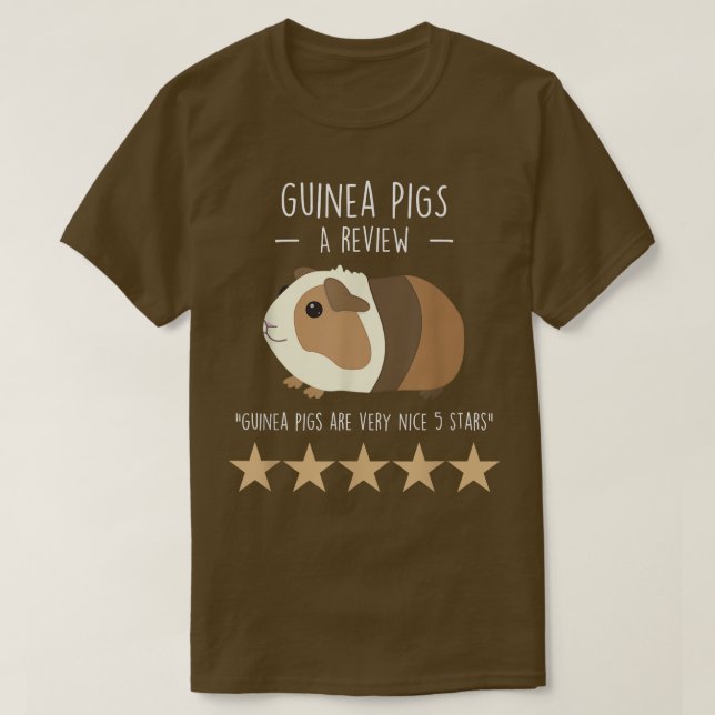 Camiseta Revisão do Porco-guineense, Amante de os animais E (Frente do Design)