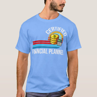 Camiseta revisor de vintage do planejador financeiro certif