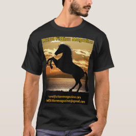 Camiseta Revista de ficção rural (cavalo de criação com pôr