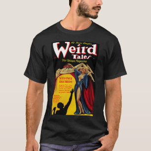 Camiseta Revista Vintage Weird Tales Mulher Grita como Morc