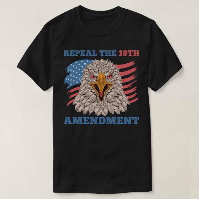 Camiseta Revogar a 19.a alteração 2 (Frente do Design)