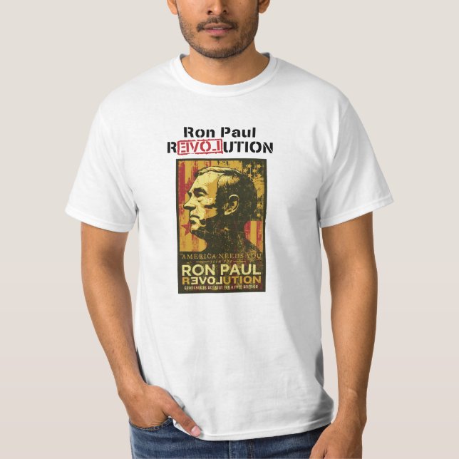 Camiseta Revolução de Ron Paul - América precisa-o de (Frente)