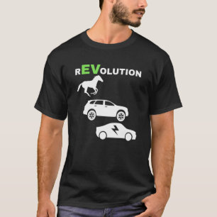 Camiseta Revolução EV, Conduzir E-Cars EV Vida Engraçada El
