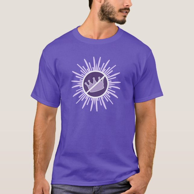 Camiseta Revolução Roxa Roxa Básica dos Homens (Frente)