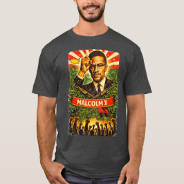 Camiseta Revolucionária Malcolm X ícone da Históri