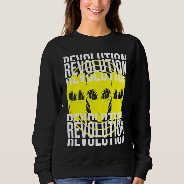 Camiseta Revolution Alien  Sad Aesthetic Edgy Streetwear (Frente)