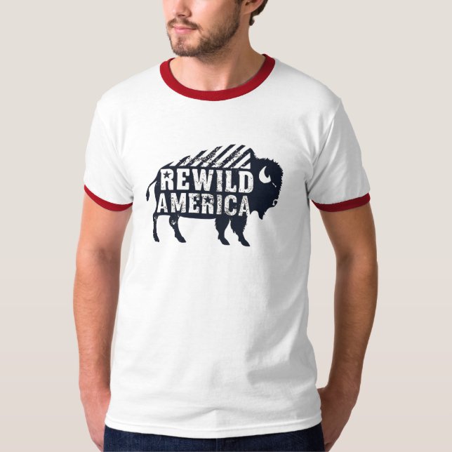 Camiseta ReWild America bison (Frente)
