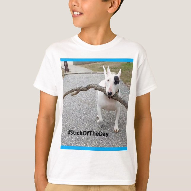 Camiseta Rex a tevê Terrier caçoa a vara do T do dia (Frente)