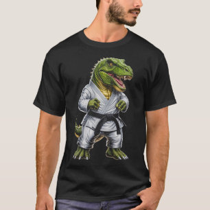 Camiseta Rex Artes Marciais Dinossauro Caratê Judô Bjj Luta