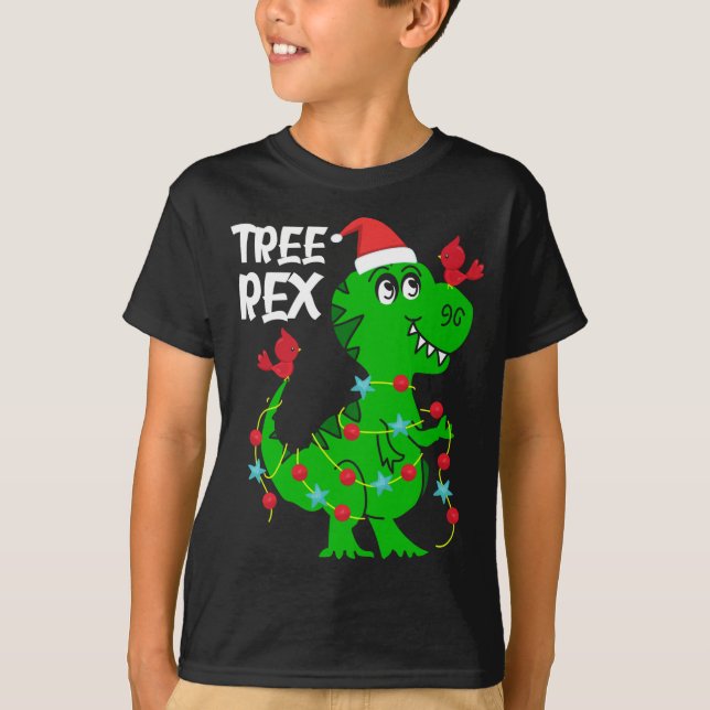 Camiseta Rex da árvore. Dinossauro Engraçado Presente Bonit (Frente)