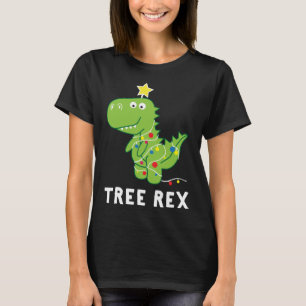 Camiseta Rex da árvore. Pun Funny Dinossaur Christmas Paja