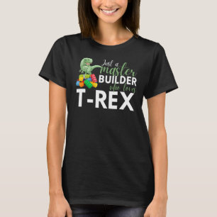 Camiseta Rex de Criação de Bloco de Cuta do Master Builder