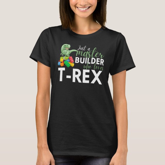 Camiseta Rex de Criação de Bloco de Cuta do Master Builder (Frente)