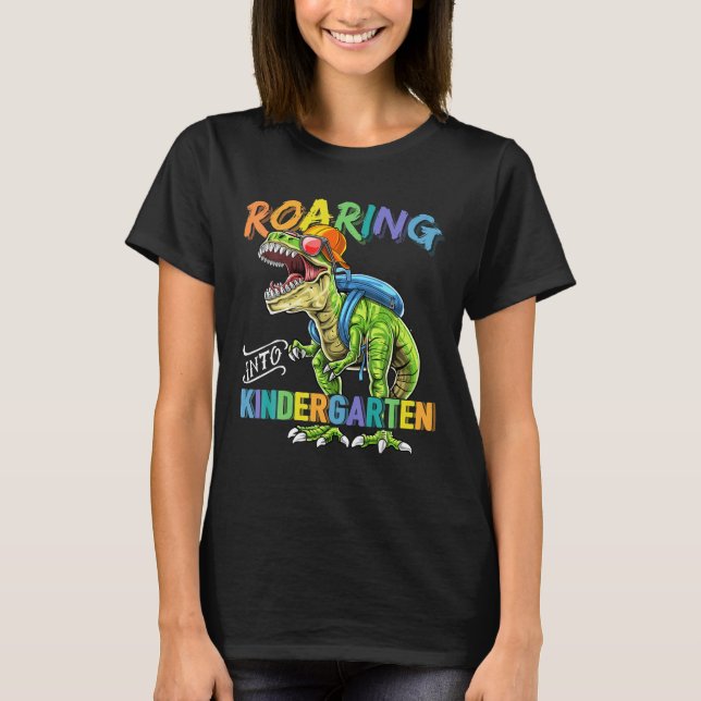 Camiseta Rex De Volta Ao Jardim De Infância Dinossauro (Frente)