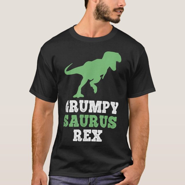 Camiseta Rex Dino Dinossaur Funny Grumpysaurus (Frente)
