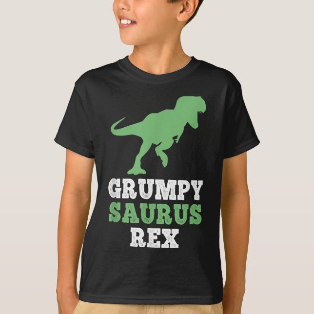 Camiseta Rex Dino Dinossaur Funny Grumpysaurus (Frente)
