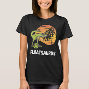 Camiseta Rex Dino Retro Sunset Elétrico Flutuante Em
