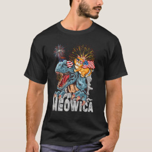 Camiseta Rex Dinosaur Meowica Merica Americana de Rex Dinos